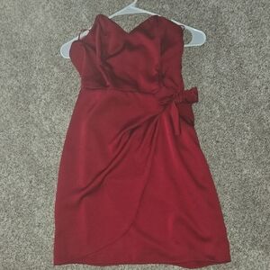 Elegant Red Strapless Dress Express Dress size 4